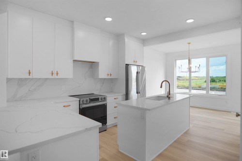 611 176 Avenue Ne, Edmonton, AB - Indoor Photo Showing Kitchen With Upgraded Kitchen