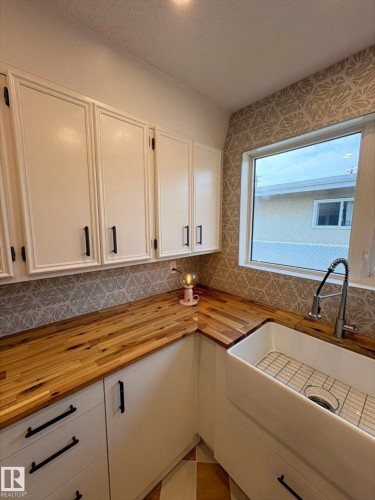 9024 60 Street Nw, Edmonton, AB - Indoor Photo Showing Kitchen With Double Sink