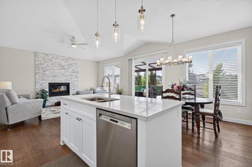 50 Heatherglen Drive, Spruce Grove, AB - Indoor With Fireplace