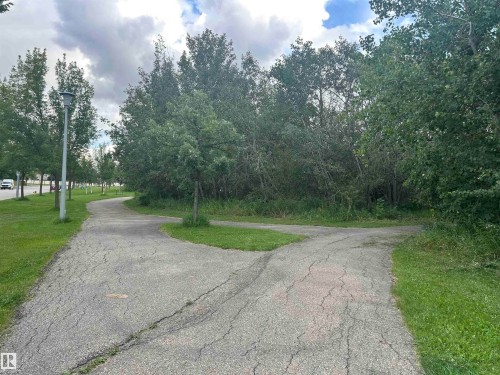Paved pathway with surrounding green space and mature trees - #331 9704 174 St Nw, Edmonton, AB 