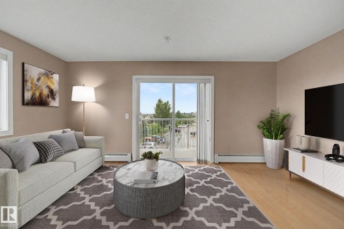 #323 240 Spruce Ridge Rd, Spruce Grove, AB - Indoor Photo Showing Living Room