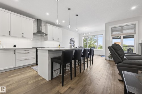 91 Harvest Crescent, Ardrossan, AB - Indoor Photo Showing Kitchen With Upgraded Kitchen