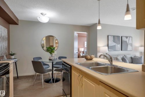#205 13907 136 St Nw, Edmonton, AB - Indoor Photo Showing Kitchen With Double Sink