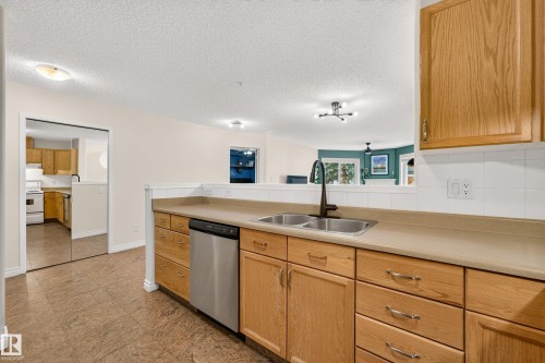 #206 7839 96 St Nw, Edmonton, AB - Indoor Photo Showing Kitchen With Double Sink