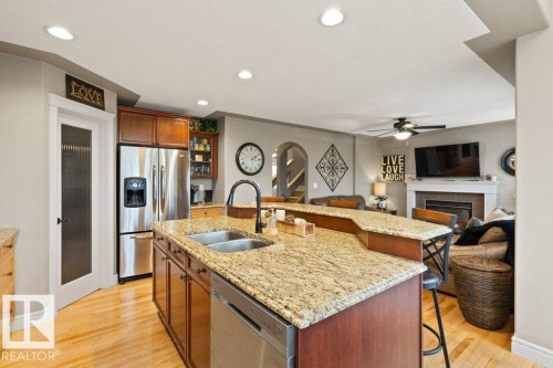 15 Napoleon Crescent, St. Albert, AB - Indoor Photo Showing Kitchen With Double Sink