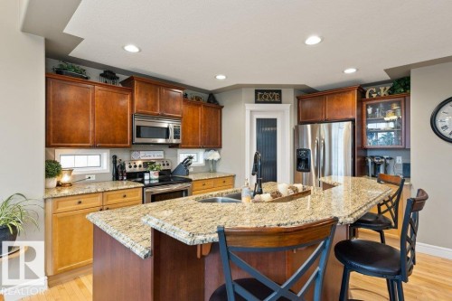 15 Napoleon Crescent, St. Albert, AB - Indoor Photo Showing Kitchen With Double Sink