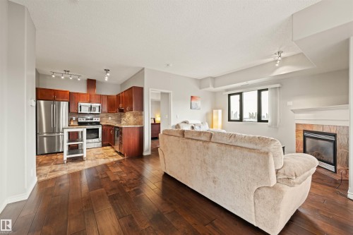 #904 10319 111 St Nw, Edmonton, AB - Indoor With Fireplace