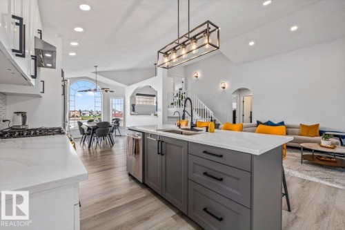 8731 160A Avenue Nw, Edmonton, AB - Indoor Photo Showing Kitchen With Double Sink