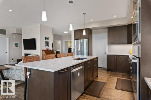 #741 200 Bellerose Dr, St. Albert, AB - Indoor Photo Showing Kitchen With Upgraded Kitchen