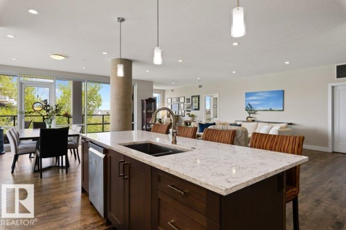 #741 200 Bellerose Dr, St. Albert, AB - Indoor Photo Showing Kitchen With Double Sink With Upgraded Kitchen