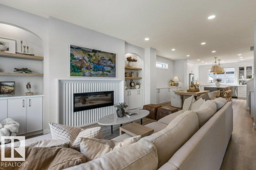 13 Jennifer Crescent, St. Albert, AB - Indoor Photo Showing Living Room With Fireplace