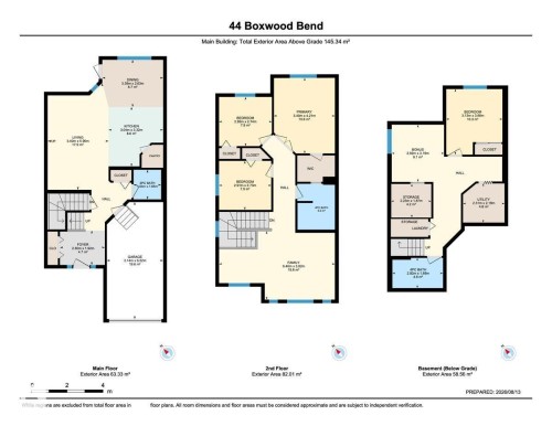 Floor plan - 44 Boxwood Bend, Fort Saskatchewan, AB 