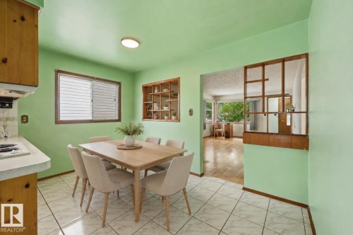 Virtually Staged - 9251 91 Street Nw, Edmonton, AB - Indoor Photo Showing Dining Room
