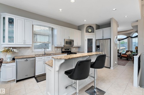 15816 64 Street Nw, Edmonton, AB - Indoor Photo Showing Kitchen With Upgraded Kitchen
