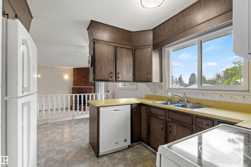 1984 68 Street Nw, Edmonton, AB - Indoor Photo Showing Kitchen With Double Sink