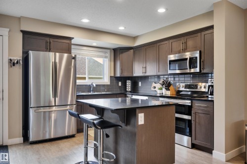 5703 66 Street, Beaumont, AB - Indoor Photo Showing Kitchen With Stainless Steel Kitchen