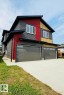 Modern architectural design featuring red and gold accent panels - 1312 35 Street Nw, Edmonton, AB 