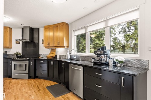 13868 110A Avenue Nw, Edmonton, AB - Indoor Photo Showing Kitchen With Upgraded Kitchen