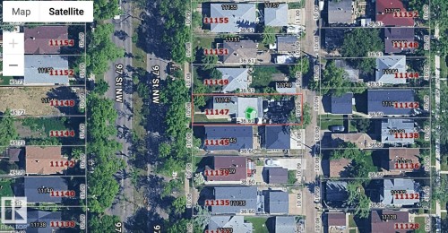 Aerial Property Map. Displaying property boundaries and identification numbers for a residential area - 11147 97 Street Nw, Edmonton, AB - Other