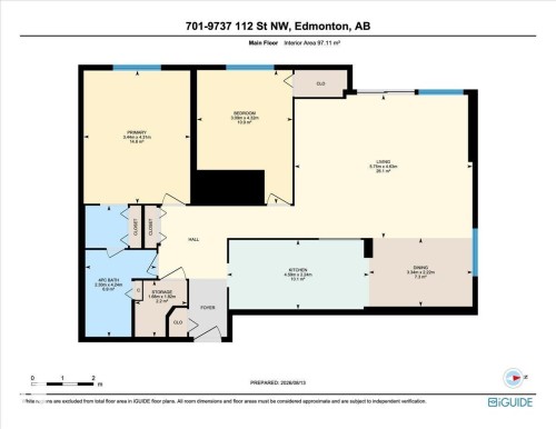 Floor plan - #701 9737 112 St Nw, Edmonton, AB 