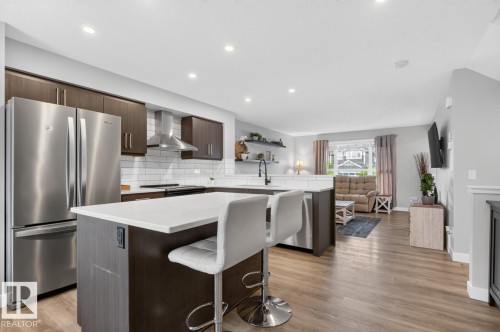 384 Stout Lane, Leduc, AB - Indoor Photo Showing Kitchen With Upgraded Kitchen