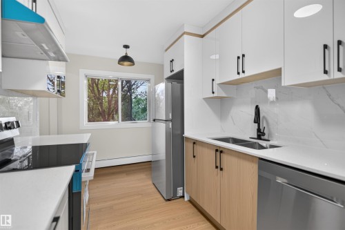 #305 11907 81 St Nw, Edmonton, AB - Indoor Photo Showing Kitchen With Double Sink With Upgraded Kitchen