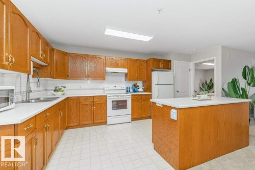 #208 10421 42 Av Nw, Edmonton, AB - Indoor Photo Showing Kitchen With Double Sink