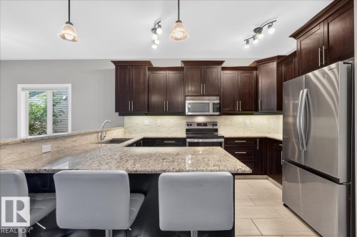 12126 47 Street Nw, Edmonton, AB - Indoor Photo Showing Kitchen With Upgraded Kitchen