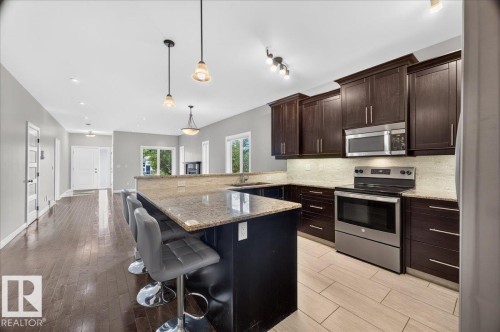 12126 47 Street Nw, Edmonton, AB - Indoor Photo Showing Kitchen With Upgraded Kitchen