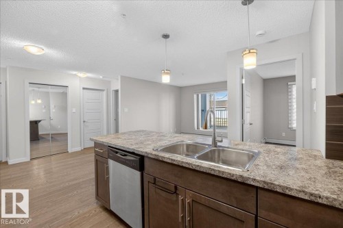 #123 6084 Stanton Dr Sw, Edmonton, AB - Indoor Photo Showing Kitchen With Double Sink