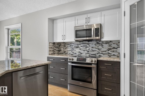 227 Wyman Lane Nw, Edmonton, AB - Indoor Photo Showing Kitchen With Upgraded Kitchen