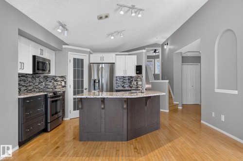 227 Wyman Lane Nw, Edmonton, AB - Indoor Photo Showing Kitchen With Upgraded Kitchen