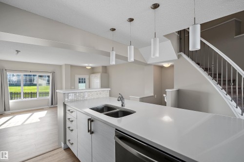 4037 Prowse Lane Sw, Edmonton, AB - Indoor Photo Showing Kitchen With Double Sink