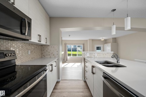 4037 Prowse Lane Sw, Edmonton, AB - Indoor Photo Showing Kitchen With Double Sink With Upgraded Kitchen