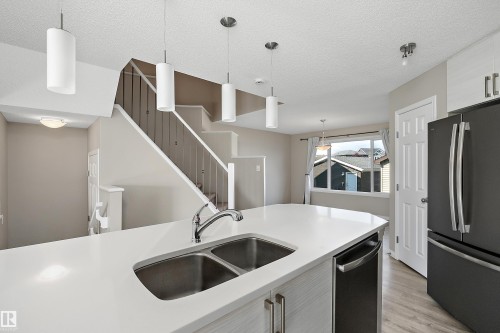 4037 Prowse Lane Sw, Edmonton, AB - Indoor Photo Showing Kitchen With Double Sink