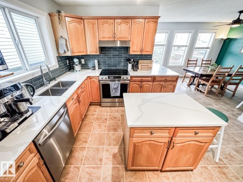 12060 19 Avenue Sw, Edmonton, AB - Indoor Photo Showing Kitchen With Double Sink