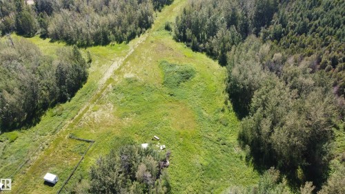 Expansive acreage with varying topography, featuring dense tree lines bordering open green spaces - 49480 Rge Rd 41, Rural Leduc County, AB - Outdoor With View