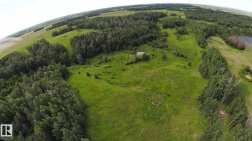 Expansive natural landscape featuring lush green fields and dense mature tree lines - 49480 Rge Rd 41, Rural Leduc County, AB - Outdoor With View