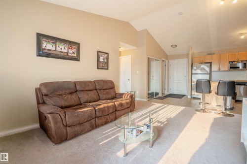 #409 5350 199 St Nw, Edmonton, AB - Indoor Photo Showing Living Room