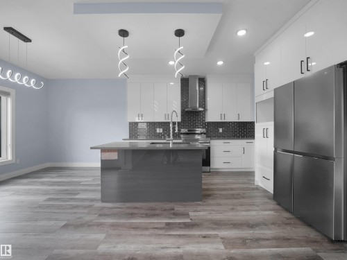829 Morris Avenue, Leduc, AB - Indoor Photo Showing Kitchen With Upgraded Kitchen