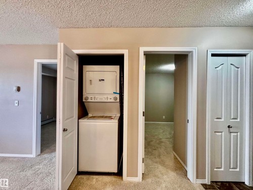 Brand new washer and dryer - #409 12035 22 Av Sw, Edmonton, AB - Indoor Photo Showing Laundry Room
