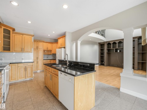 22 Shores Drive, Leduc, AB - Indoor Photo Showing Kitchen With Double Sink