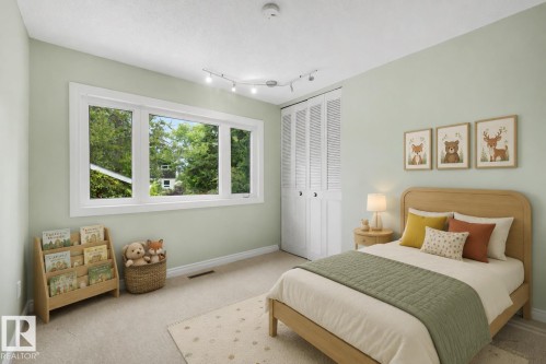 **VIRTUALLY STAGED** - 4139 122 Street Nw, Edmonton, AB - Indoor Photo Showing Bedroom