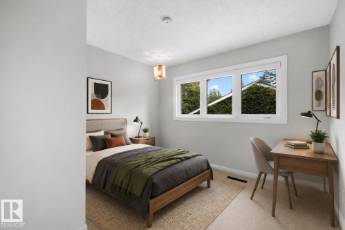 **VIRTUALLY STAGED** - 4139 122 Street Nw, Edmonton, AB - Indoor Photo Showing Bedroom