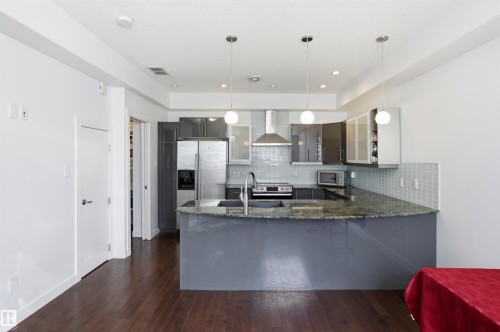 10806 83 Avenue Nw, Edmonton, AB - Indoor Photo Showing Kitchen With Stainless Steel Kitchen With Upgraded Kitchen