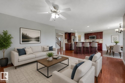 24 Birchmont Drive, Leduc, AB - Indoor Photo Showing Living Room