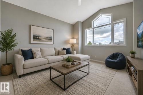 24 Birchmont Drive, Leduc, AB - Indoor Photo Showing Living Room