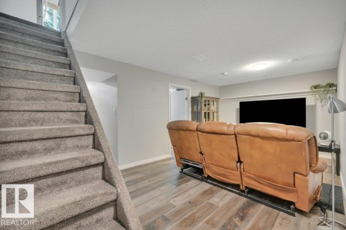 Vinyl Plank flooring, recessed lighting, and a white ceiling create a bright interior - #138 5231 51 St, Bon Accord, AB - Indoor Photo Showing Other Room