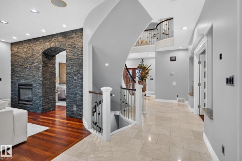 93 Nottingham Point, Sherwood Park, AB - Indoor Photo Showing Other Room With Fireplace