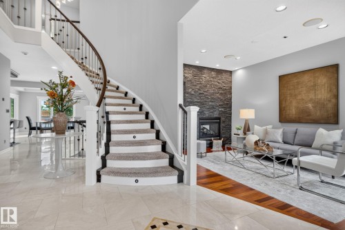 93 Nottingham Point, Sherwood Park, AB - Indoor With Fireplace